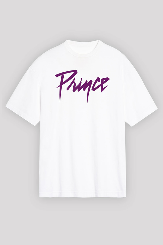 Prince Beyaz Unisex Oversize Tişört T-Shirt