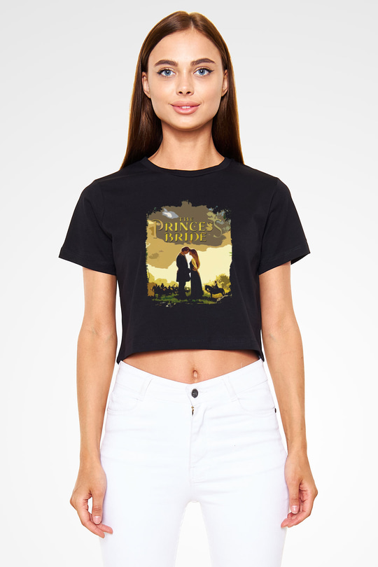 Princess Bride Siyah   Crop Top Tişört