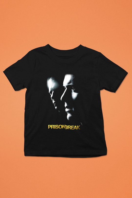 Prison Break Baskılı Siyah Unisex Çocuk Tişört