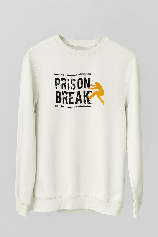 Prison Break Beyaz Unisex Sweatshirt