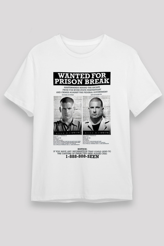 Prison Break Beyaz Unisex Tişört T-Shirt