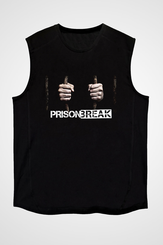 Prison Break Siyah Unisex Kolsuz Tişört