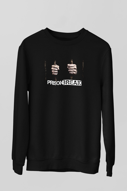 Prison Break Siyah Unisex Sweatshirt