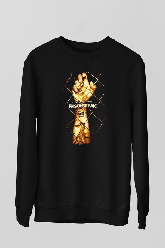 Prison Break Siyah Unisex Sweatshirt