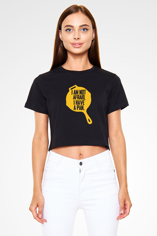PUBG Siyah Crop Top Tişört