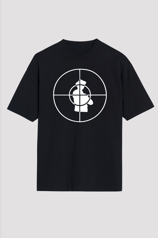 Public Enemy Siyah Unisex Oversize Tişört T-Shirt