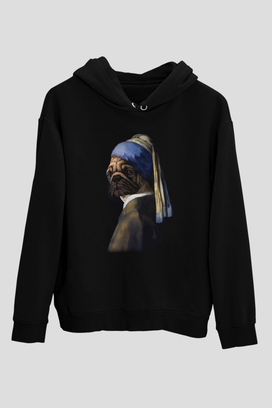 PugSiyah  Unisex Hoodie