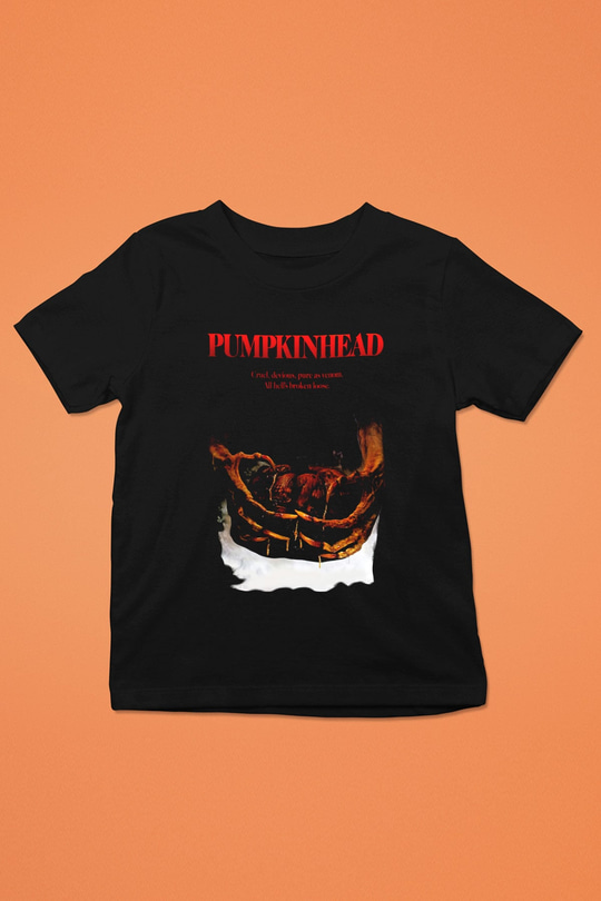 Pumpkinhead Baskılı Siyah Unisex Çocuk Tişört