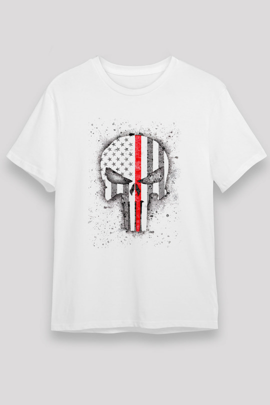 Punisher Beyaz Unisex Tişört T-Shirt
