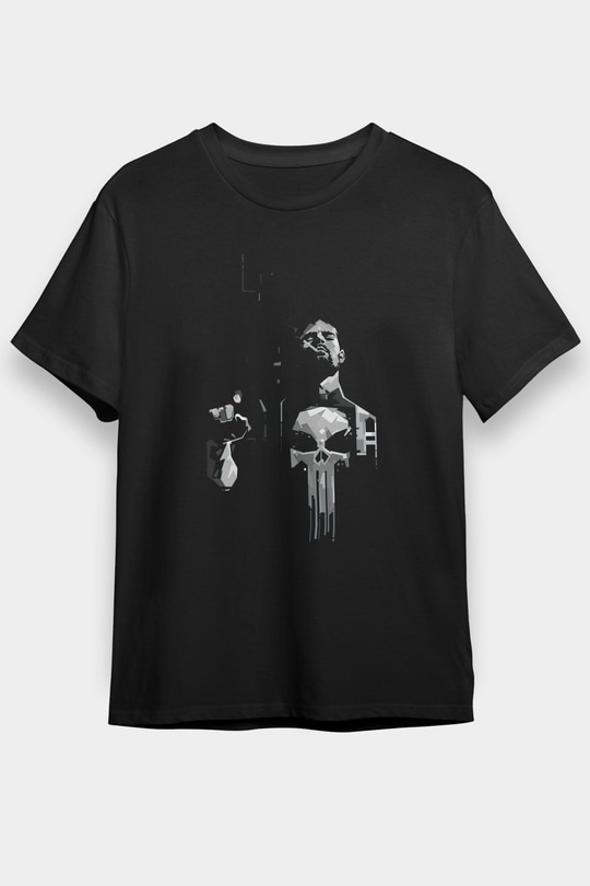 Punisher Siyah Unisex Tişört T-Shirt