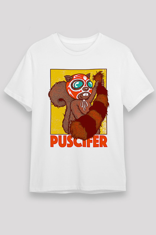 Puscifer Baskılı Unisex Beyaz Tişört - Tshirt