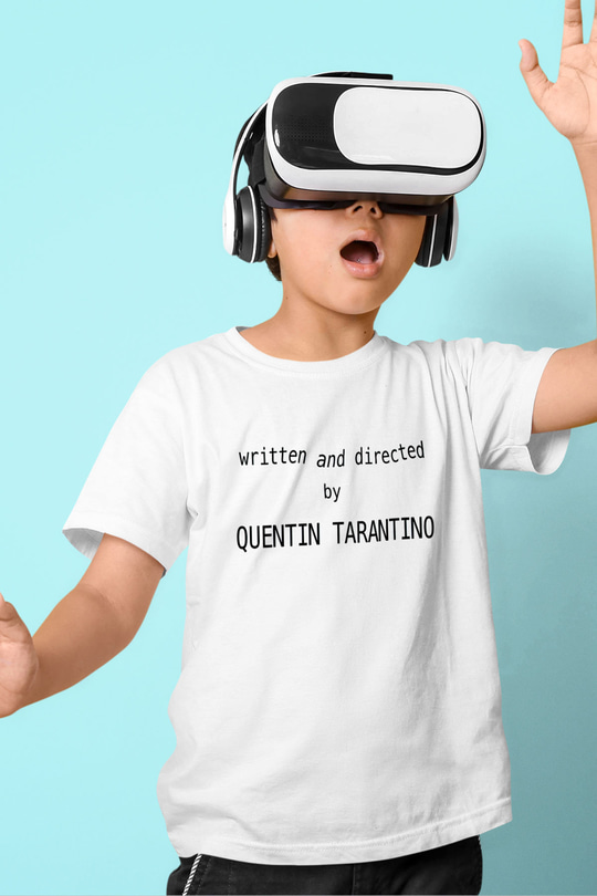 Quentin Tarantino Yazılı Baskılı Beyaz Unisex Çocuk Tişört