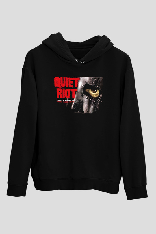 Quiet Riot Siyah Unisex Hoodie