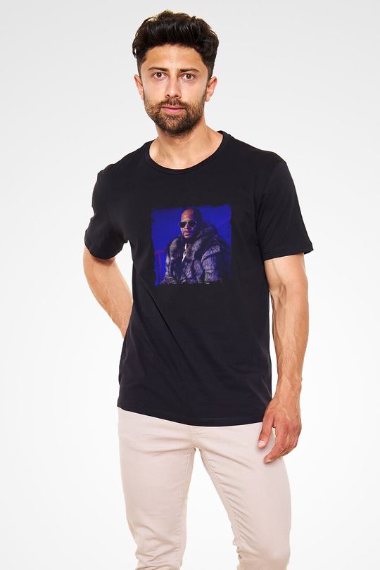R. Kelly Baskılı Unisex Siyah Tişört
