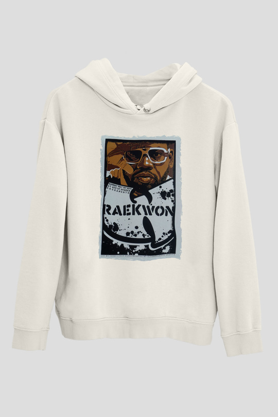 Raekwon Beyaz Unisex Kapüşonlu Sweatshirt