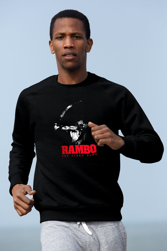 Rambo Siyah Unisex Sweatshirt