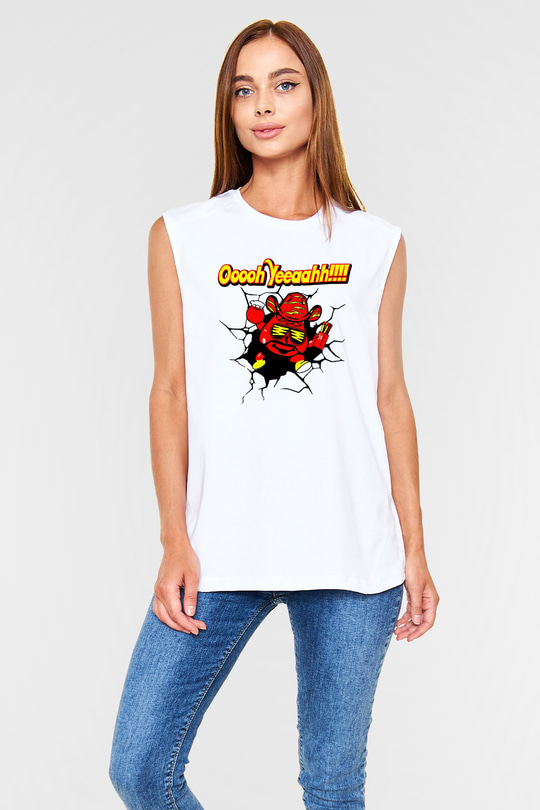 Randy Savage Beyaz Unisex  Kolsuz Tişört