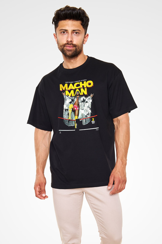 Randy Savage Siyah Unisex Oversize Tişört