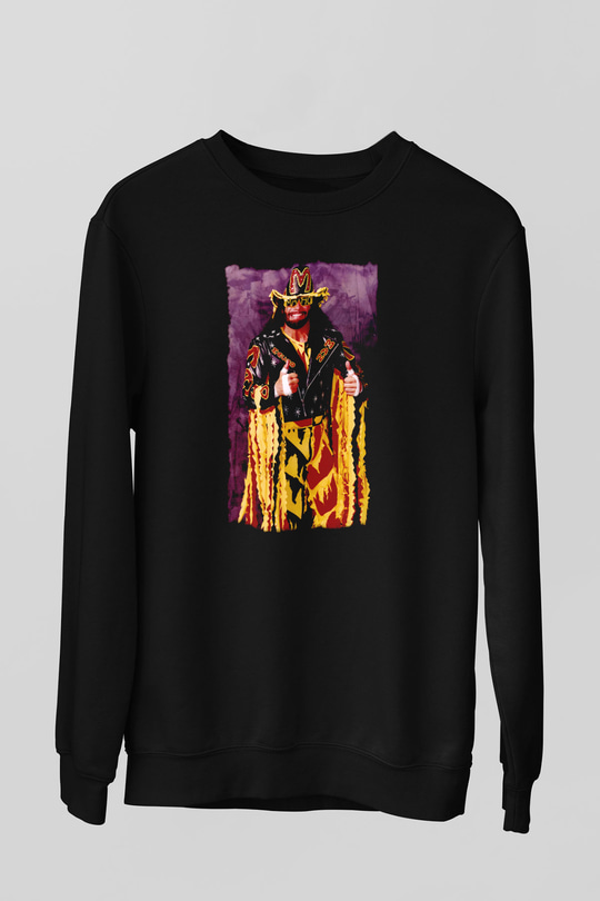 Randy Savage Siyah Unisex  Sweatshirt