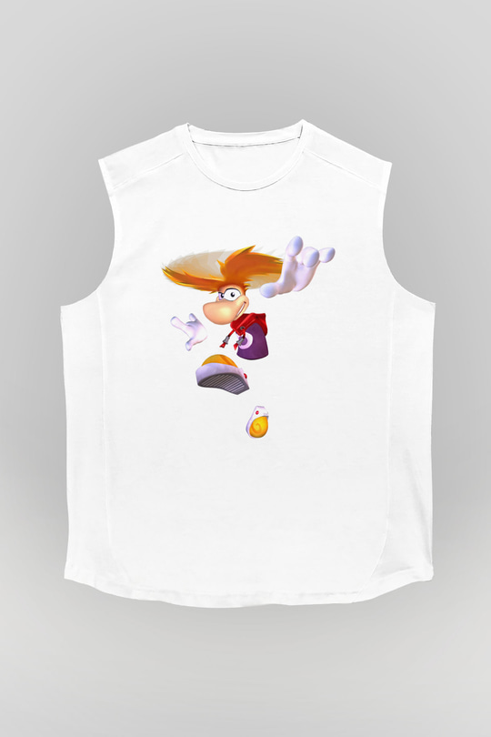 Rayman Beyaz Unisex Kolsuz Tişört