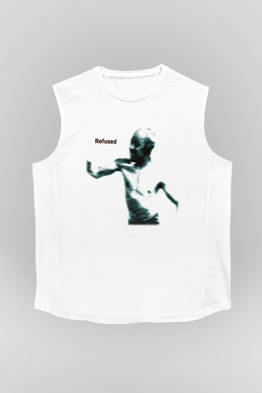Refused Beyaz Unisex Kolsuz Tişört