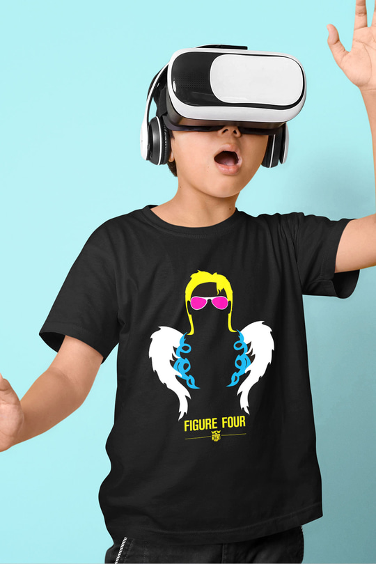 Ric Flair Baskılı Siyah Unisex Çocuk Tişört