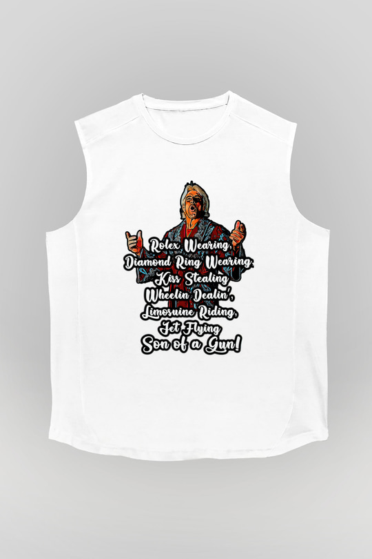 Ric Flair Beyaz Unisex  Kolsuz Tişört