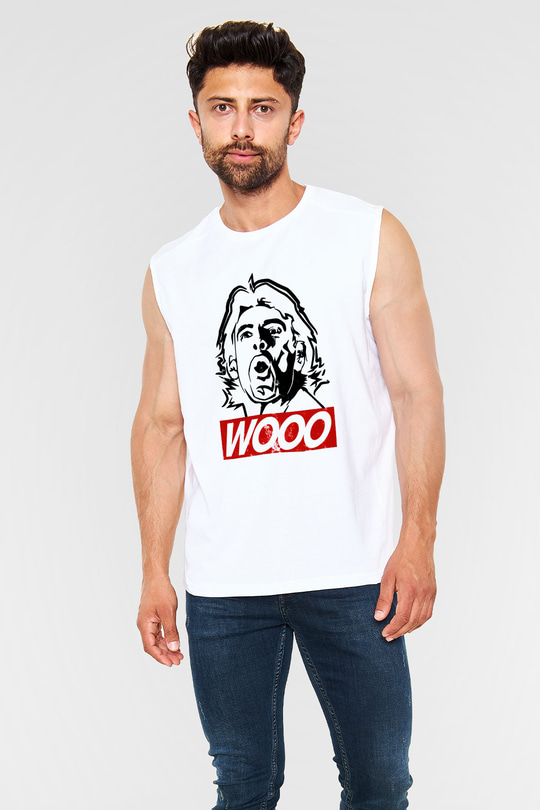 Ric Flair Beyaz Unisex  Kolsuz Tişört