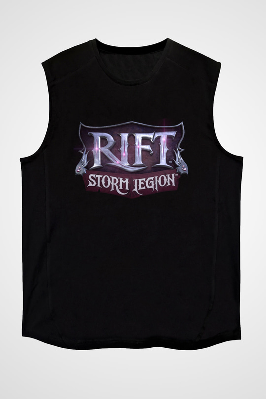 Rift Siyah Unisex Kolsuz Tişört