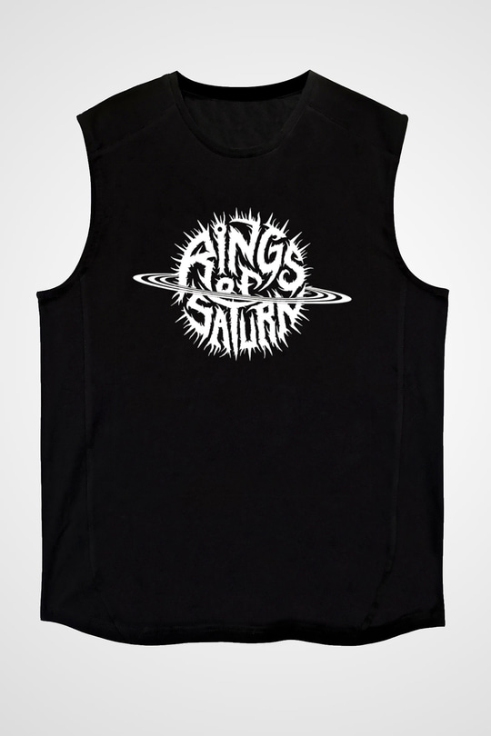 Rings of Saturn Siyah Unisex Kolsuz Tişört