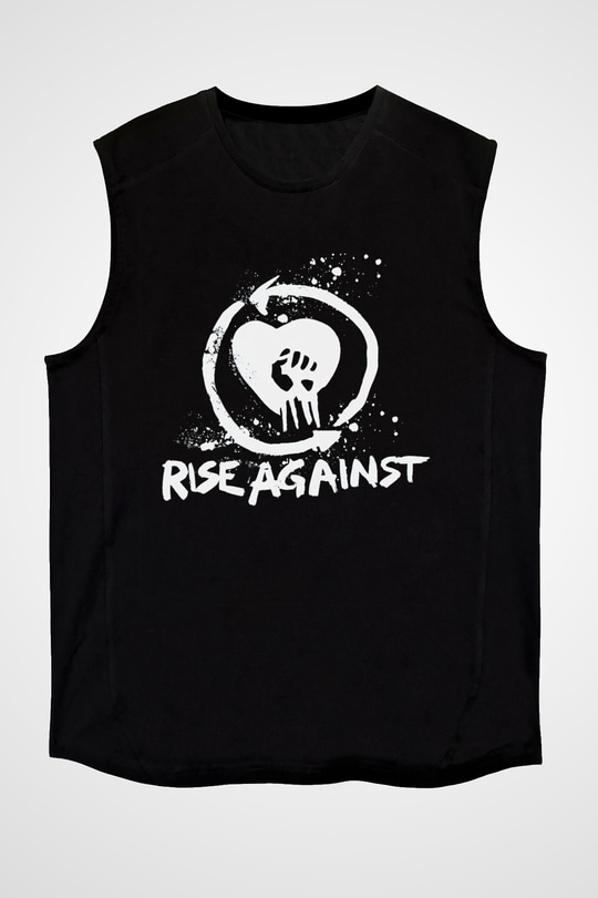Rise Against Siyah Unisex Kolsuz Tişört