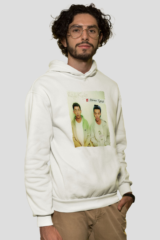 Rizzle Kicks Beyaz Unisex Kapüşonlu Sweatshirt