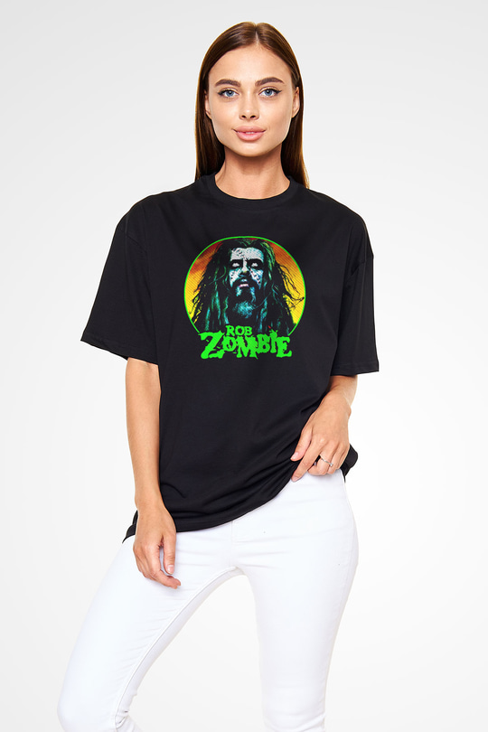 Rob Zombie Siyah Unisex Oversize Tişört T-Shirt