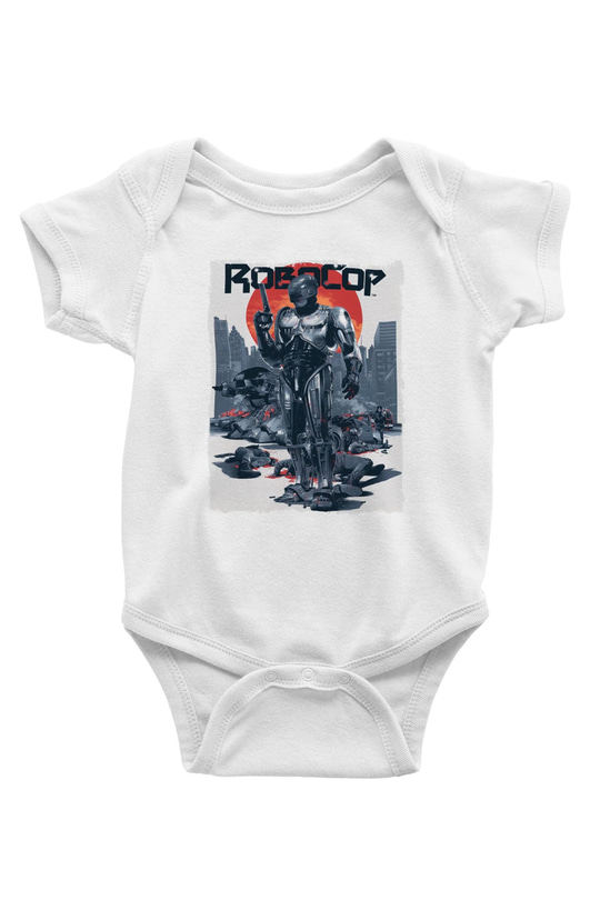 RoboCop Beyaz Bebek Body - Zıbın