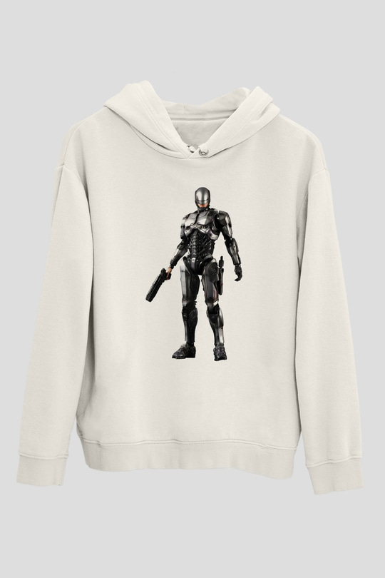 RoboCop Beyaz Unisex Hoodie