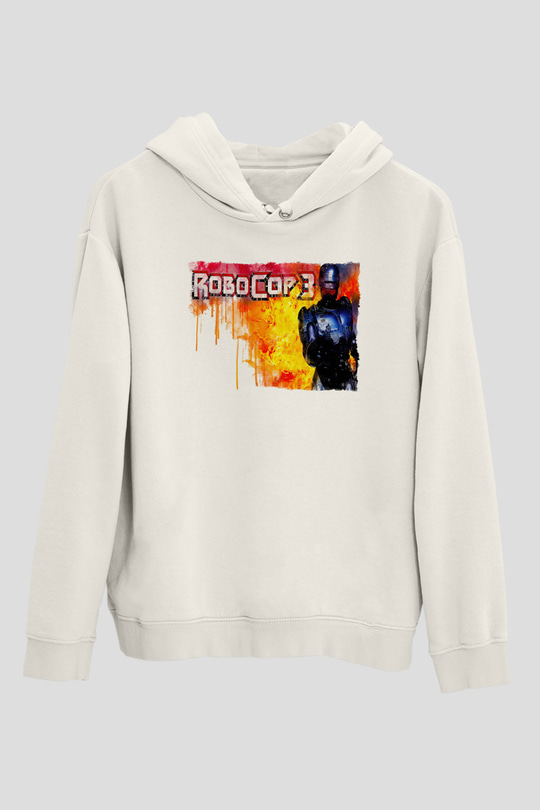 RoboCop Beyaz Unisex Hoodie