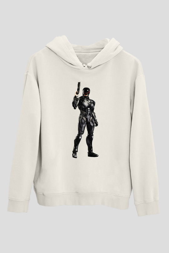RoboCop Beyaz Unisex Hoodie