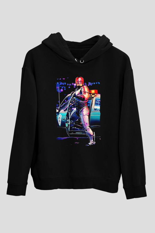 RoboCop Siyah Unisex Hoodie