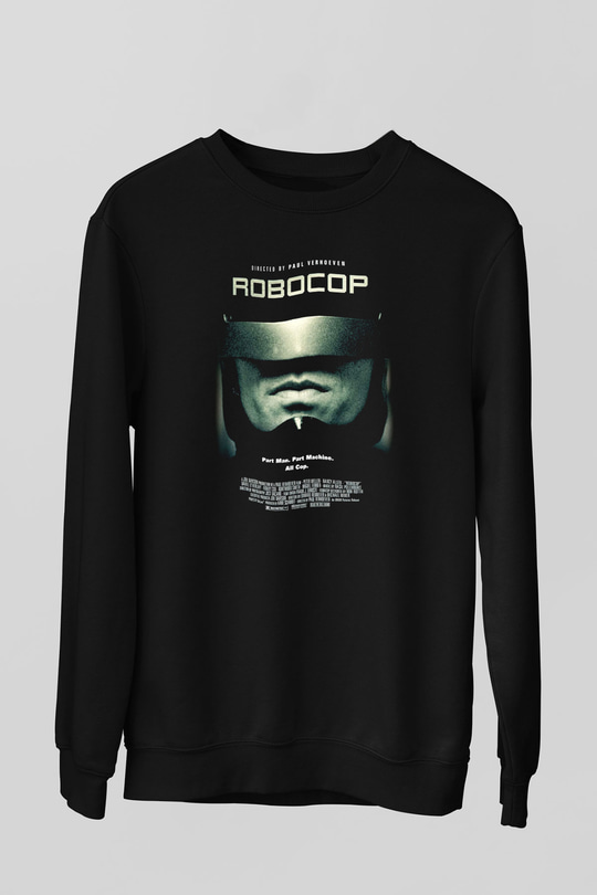 RoboCop Siyah Unisex Sweatshirt