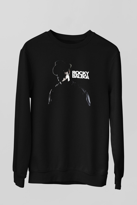 Rocky Siyah Unisex Sweatshirt