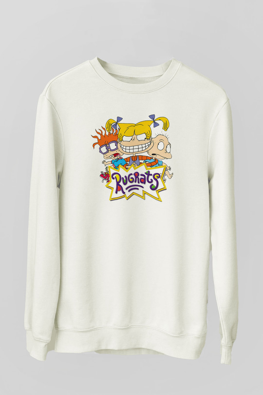 Rugrats Beyaz Unisex Sweatshirt
