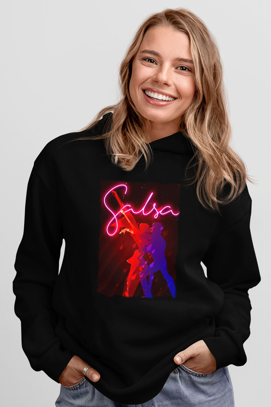 Salsa Siyah Unisex Hoodie
