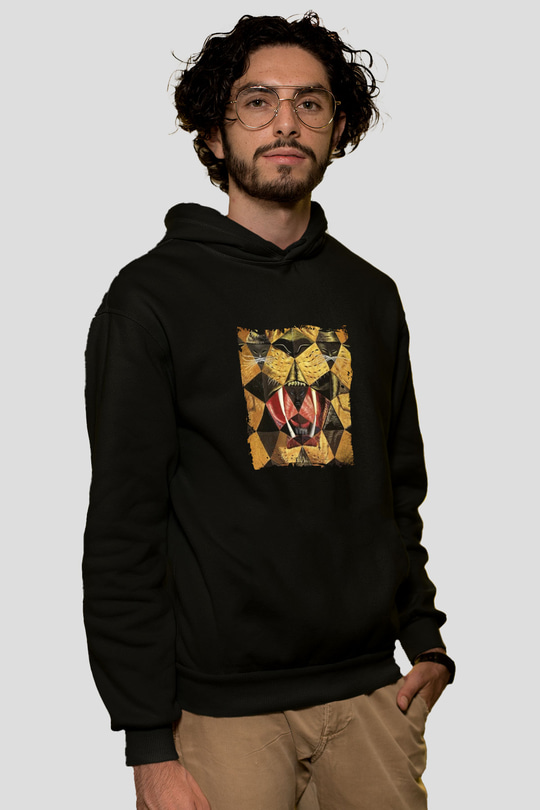 Salvador Dali Baskılı Unisex Siyah Hoodie