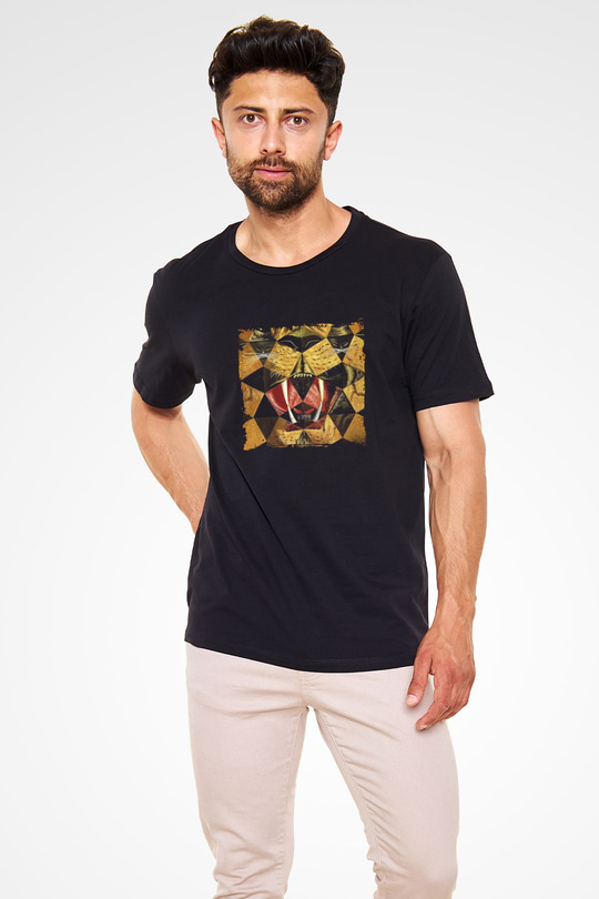 Salvador Dali Baskılı Unisex Siyah Tişört