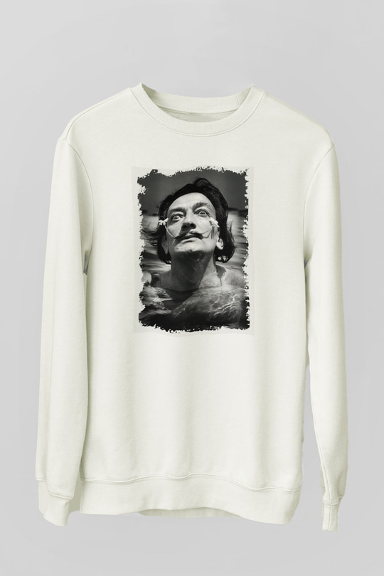 Salvador Dali Beyaz Unisex Sweatshirt