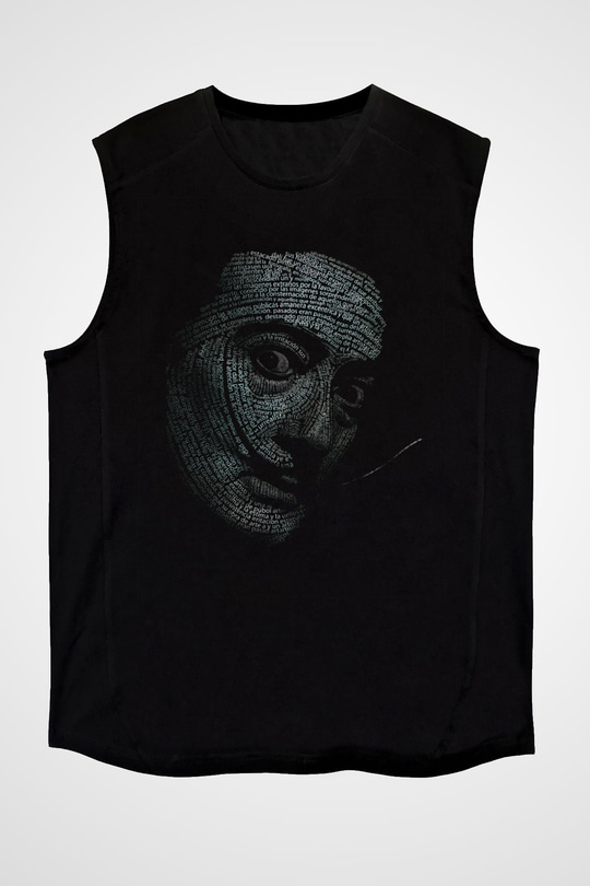 Salvador Dali Siyah Unisex Kolsuz Tişört