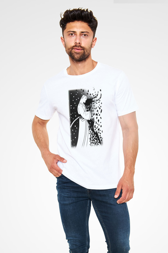 Samurai Jack Beyaz Unisex Tişört T-Shirt