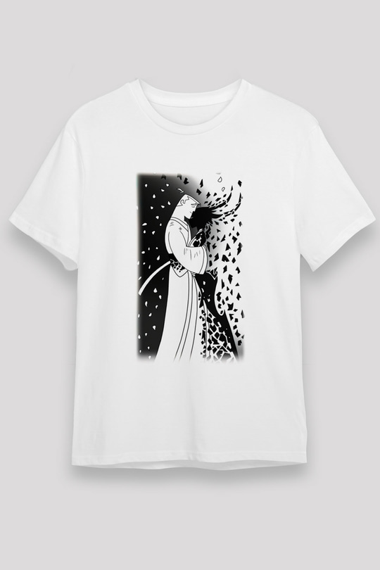 Samurai Jack Beyaz Unisex Tişört T-Shirt