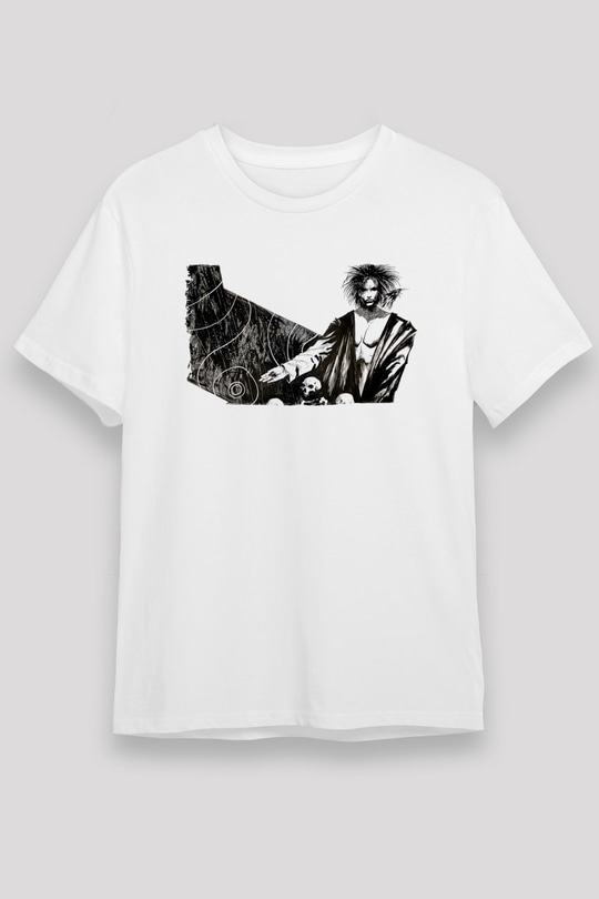 Sandman Unisex Baskılı Beyaz Tişört - Tshirt