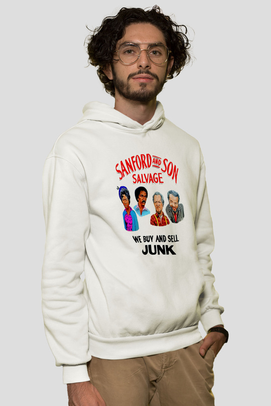 Sanford and Son Beyaz Unisex Hoodie